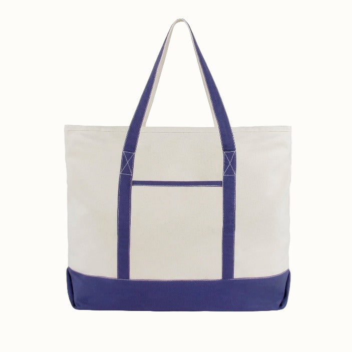Organic Cotton Canvas Zip Tote Bag, 16" x 21"