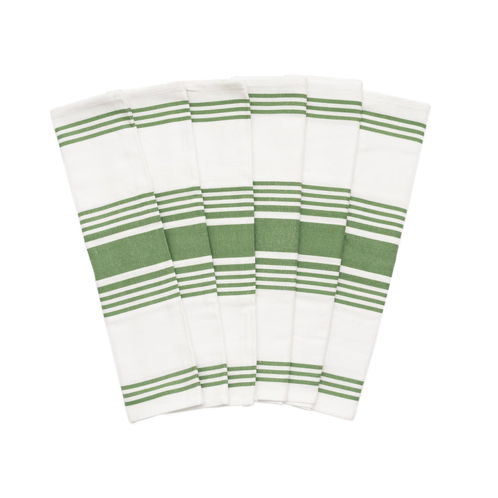 Organic Cotton Striped Kitchen Towels, 20"x30", 6 Ct.
