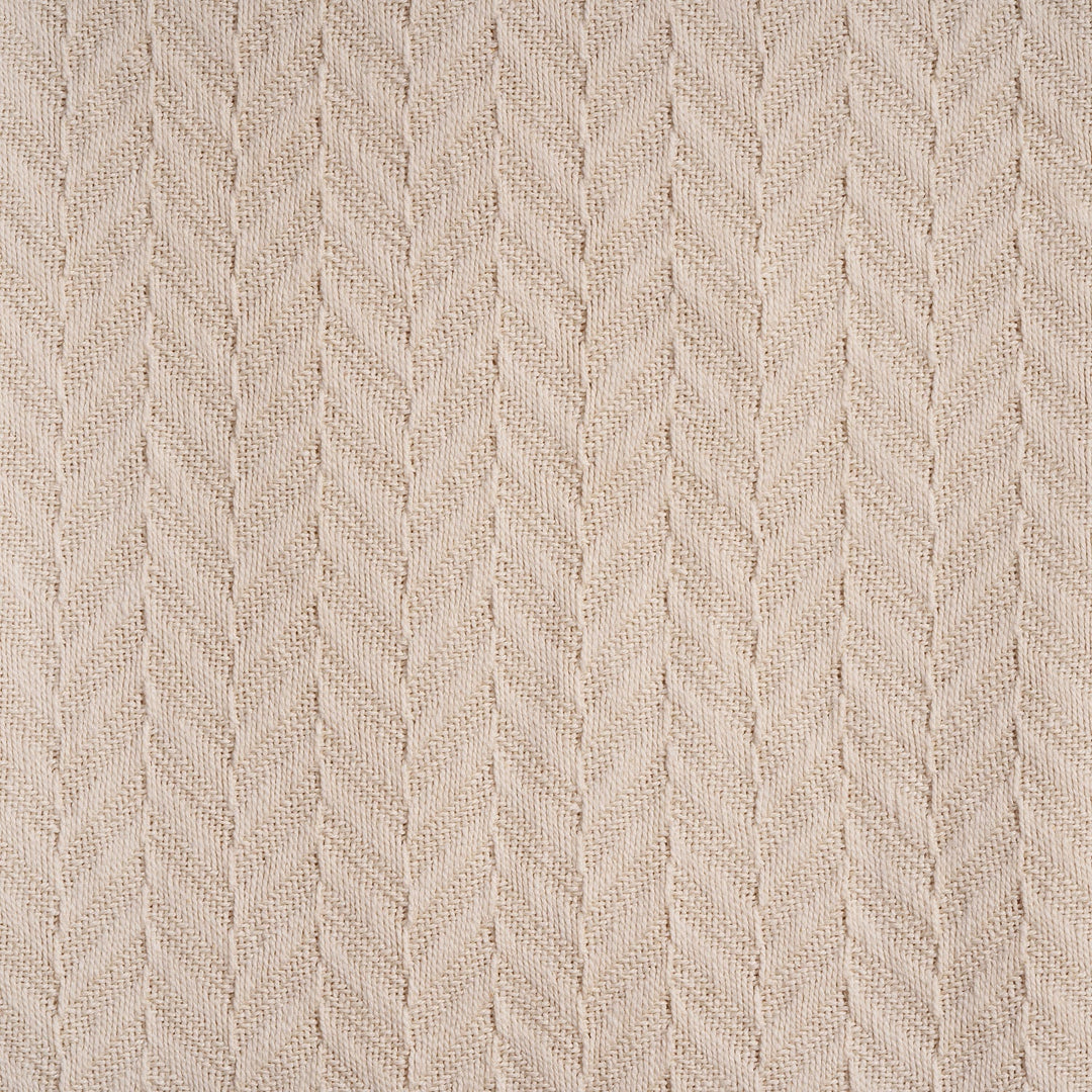 Organic Cotton Herringbone Throw Blanket