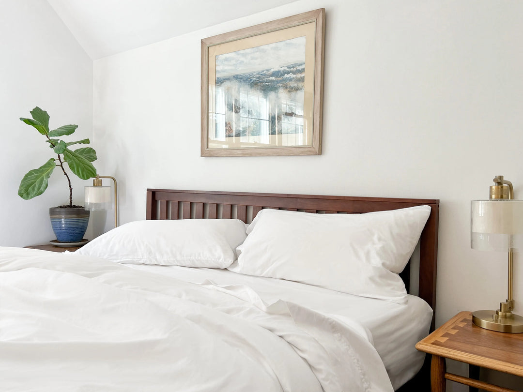 Percale Cotton Sheet Set White