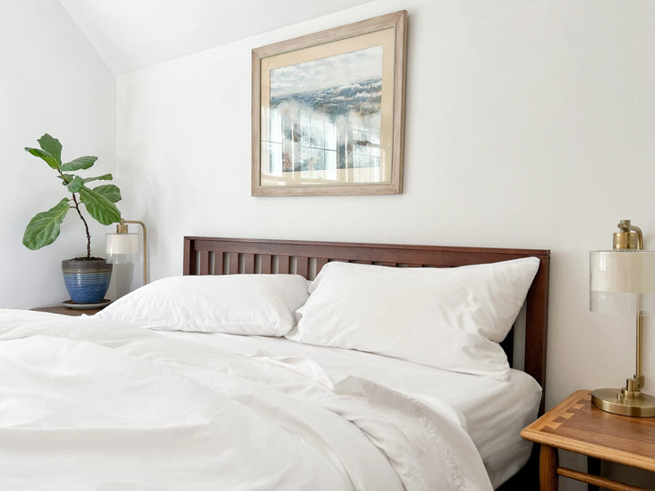 Percale Cotton Sheet Set White