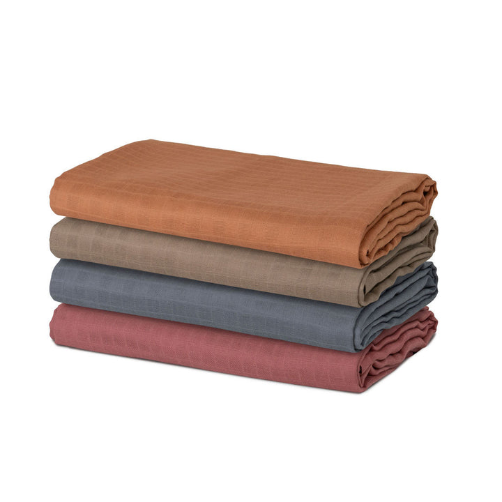 Organic Cotton Muslin Baby Swaddle Blanket, 47" x 47"