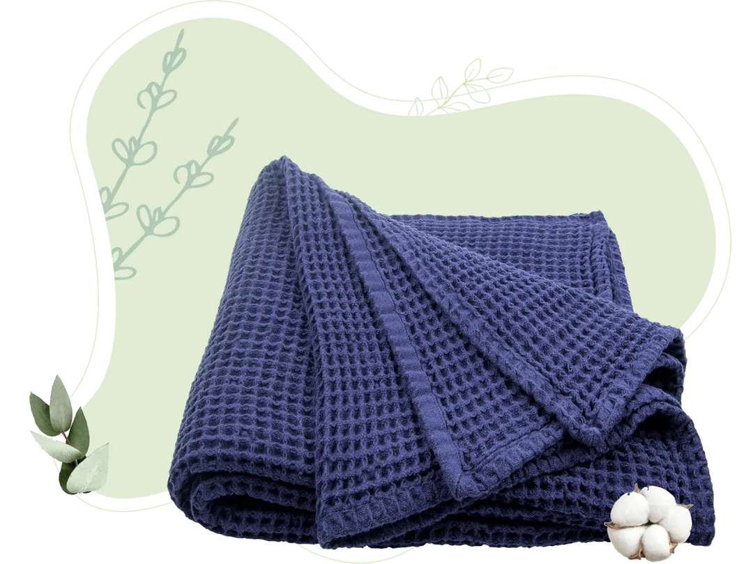 Cotton Waffle Weave Throw Blanket