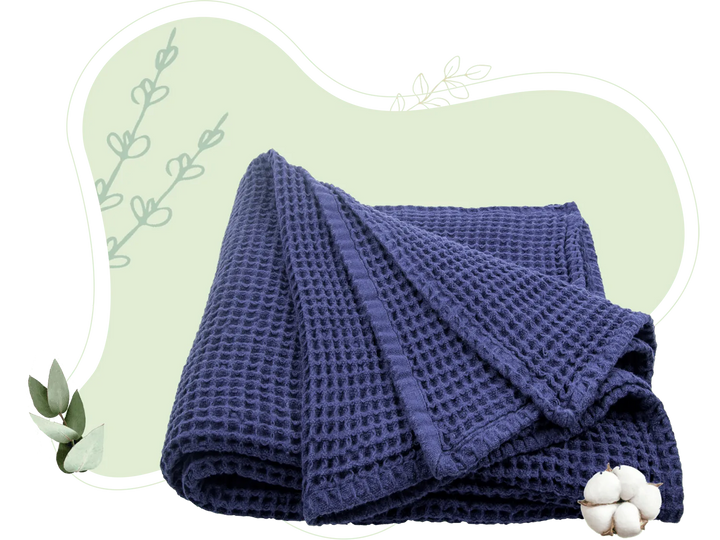 Cotton Waffle Weave Throw Blanket