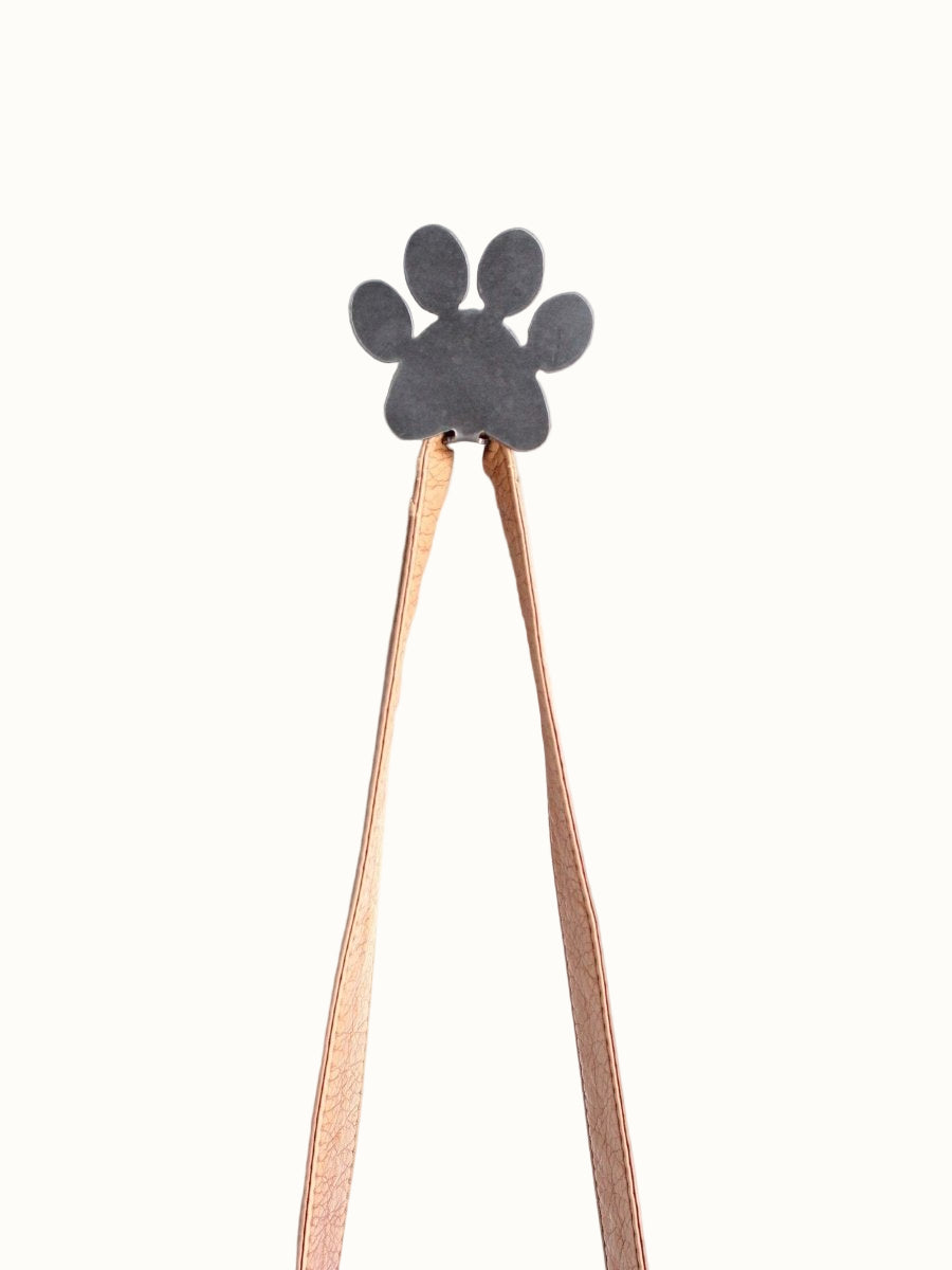 Handcrafted Steel Paw Print Dog Leash Wall Hook