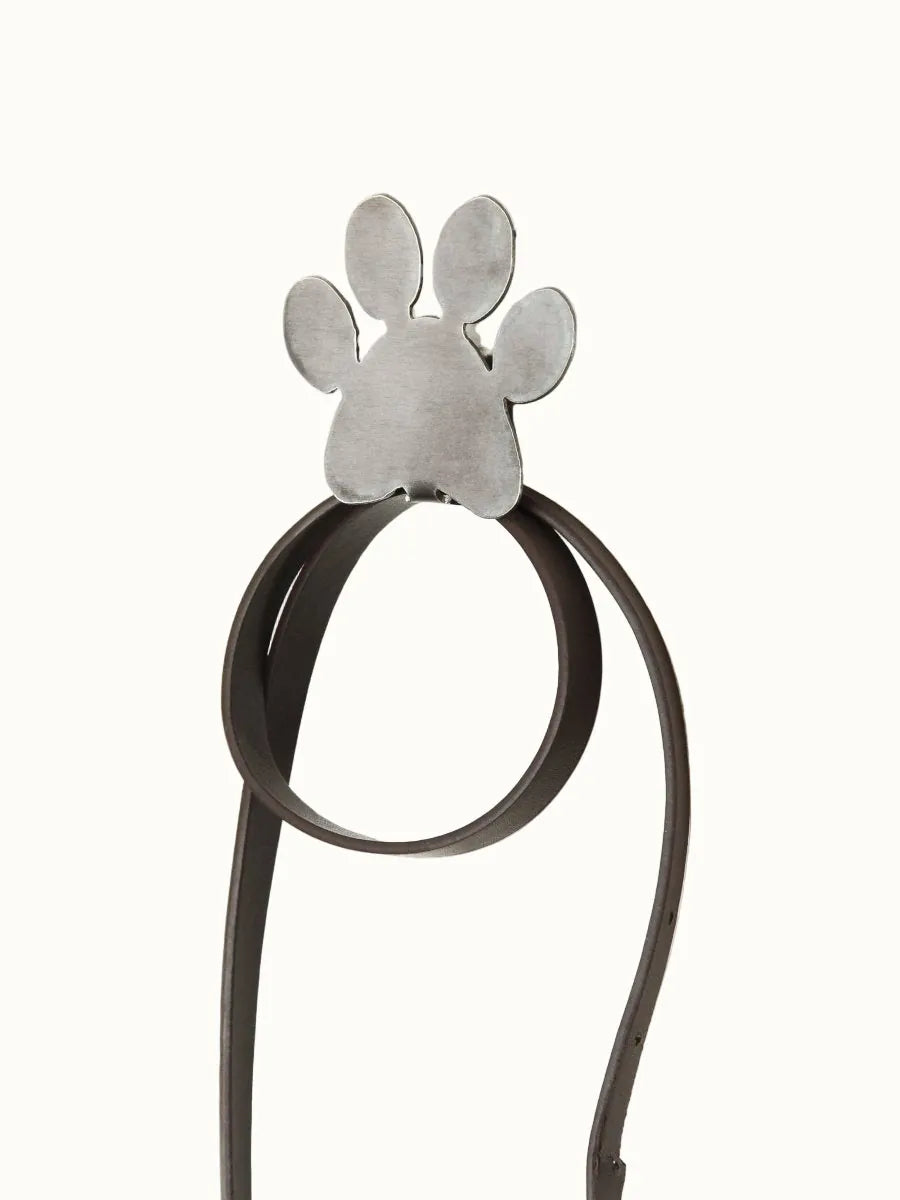 Paw Print Steel Wall Leash Hook
