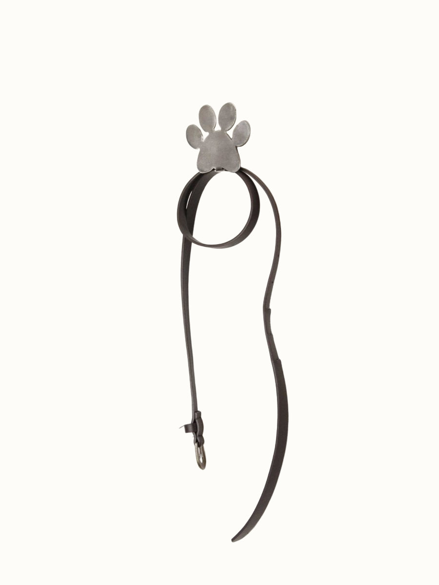 Handcrafted Steel Paw Print Dog Leash Wall Hook