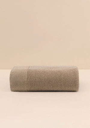 Biodegradable Cotton-Wool Waffle Throw Blanket, Camel
