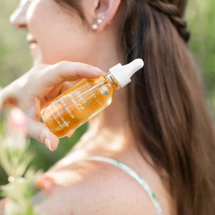 Golden Hair Serum Glass Dropper