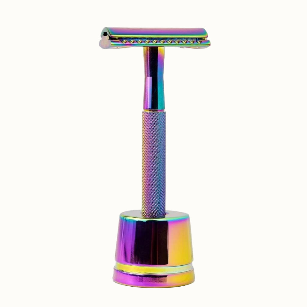 Reusable Metal Diamond Grip Safety Razor Set, 11 Ct.