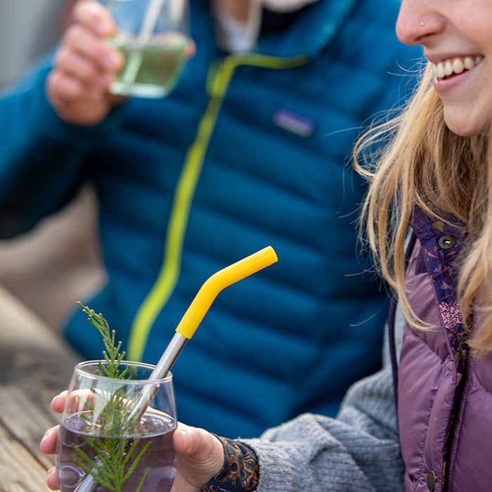 Recycled Stainless Steel Drinking Straws, 4 Ct.