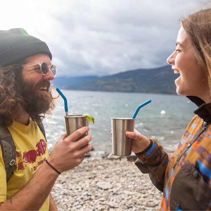 Recycled Stainless Steel Drinking Straws, 4 Ct.