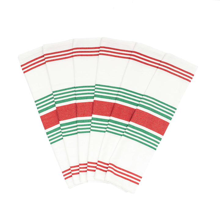 Organic Cotton Striped Kitchen Towels, 20"x30", 6 Ct.