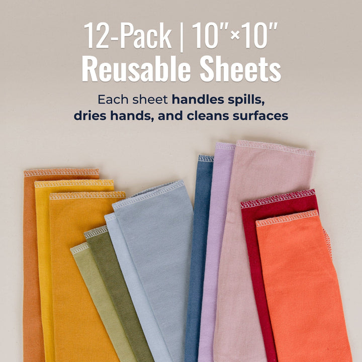 Organic Cotton Flannel Reusable Paper Towels