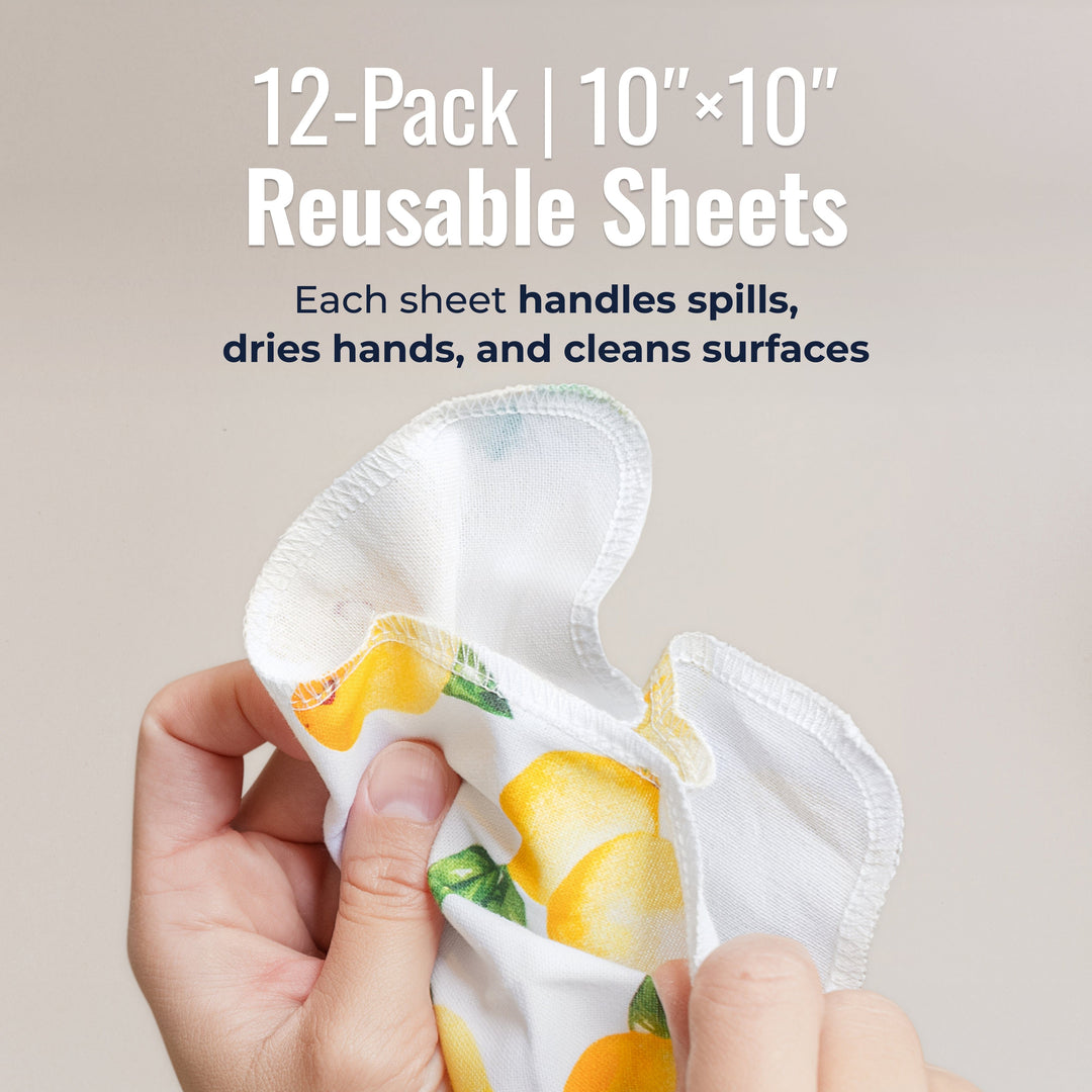 Organic Cotton Flannel Reusable Paper Towels