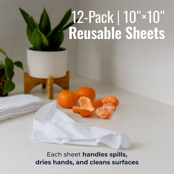 Organic Cotton Flannel Reusable Paper Towels