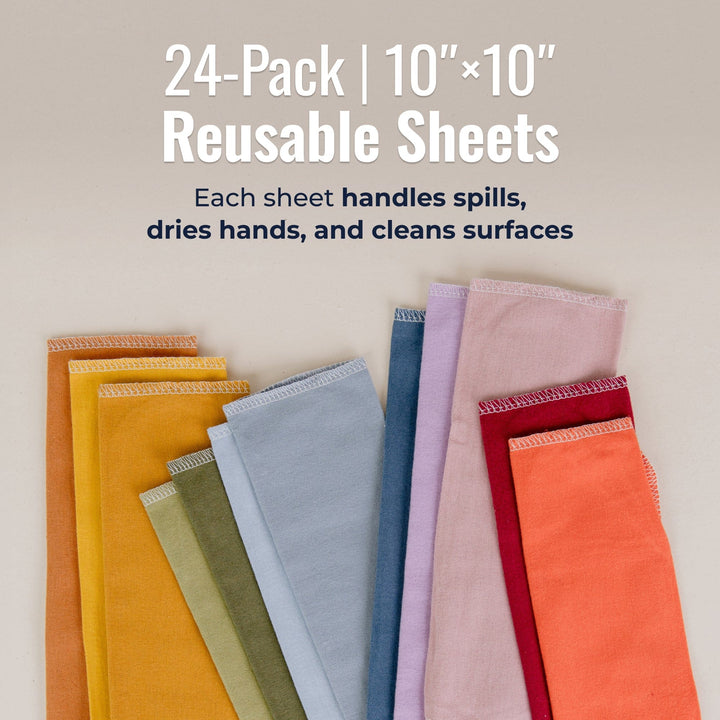 Organic Cotton Flannel Reusable Paper Towels