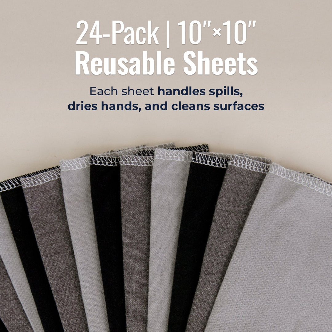 Organic Cotton Flannel Reusable Paper Towels