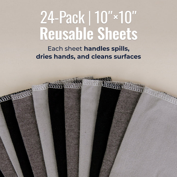 Organic Cotton Flannel Reusable Paper Towels