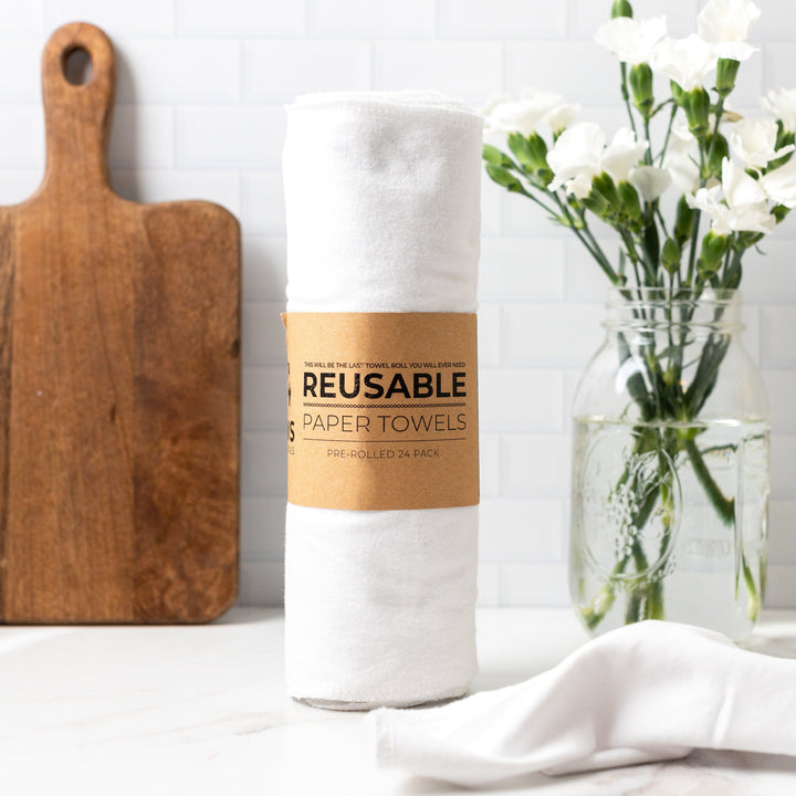 Organic Cotton Flannel Reusable Paper Towels