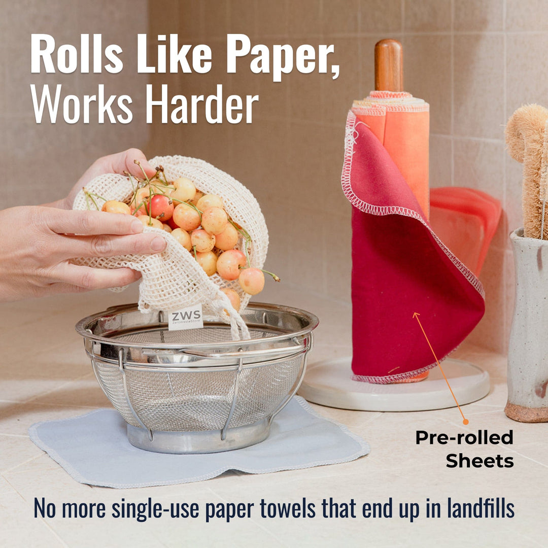 Organic Cotton Flannel Reusable Paper Towels