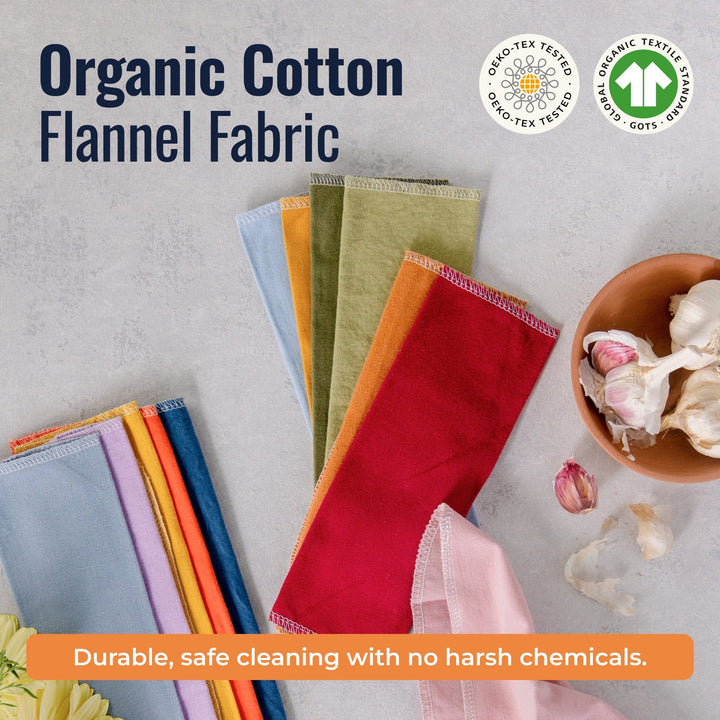 Organic Cotton Flannel Reusable Paper Towels