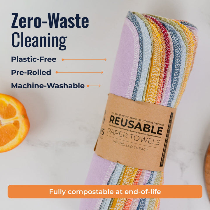 Organic Cotton Flannel Reusable Paper Towels