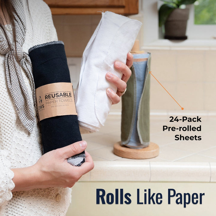 Organic Cotton Flannel Reusable Paper Towels