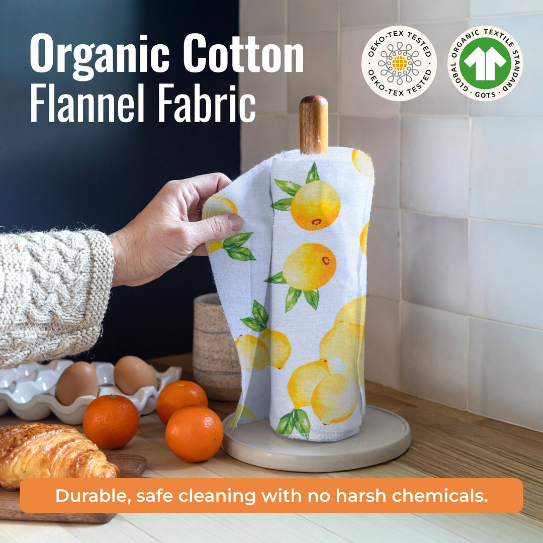 Organic Cotton Flannel Reusable Paper Towels