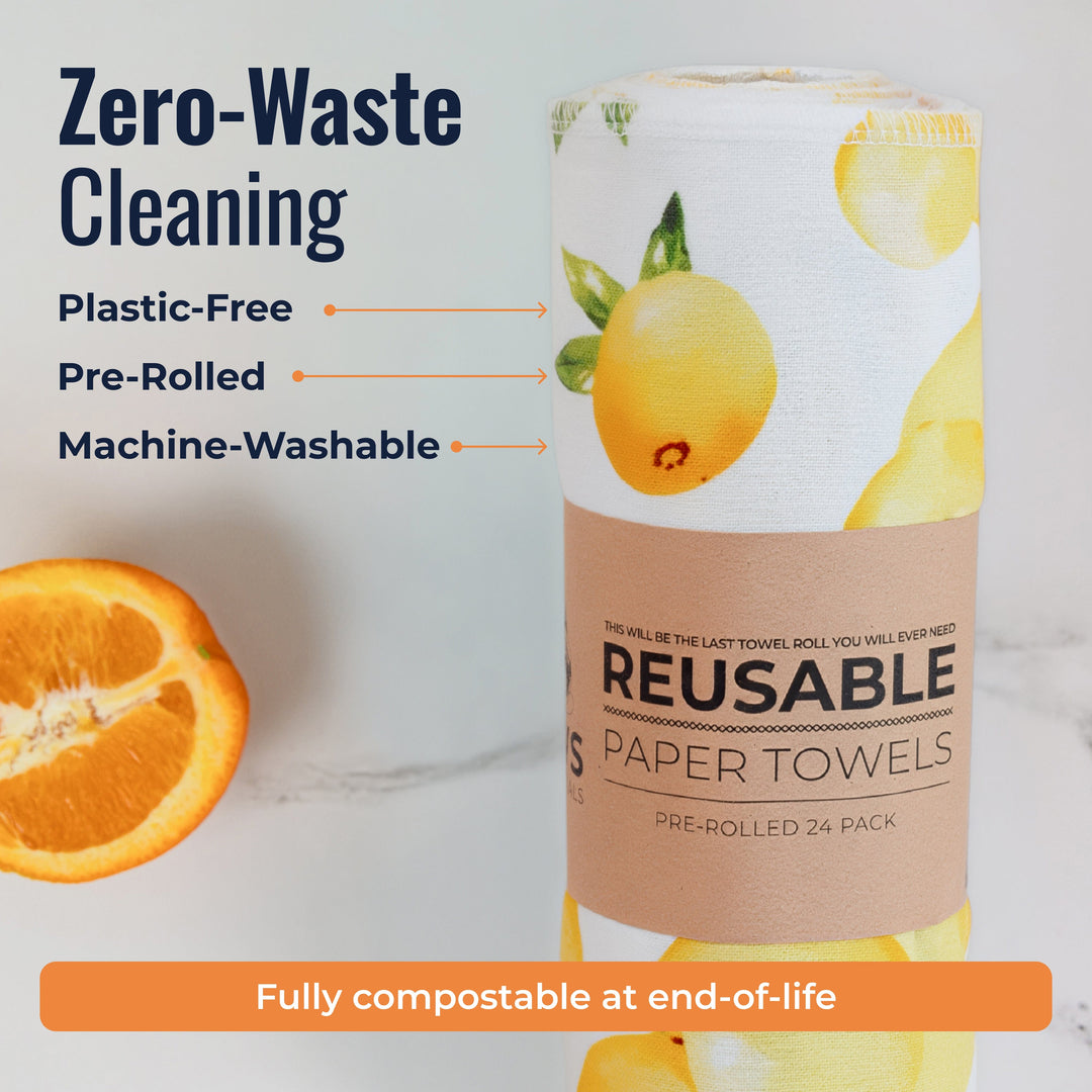 Organic Cotton Flannel Reusable Paper Towels