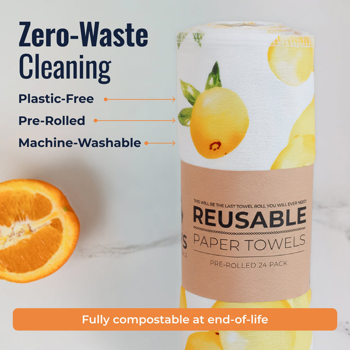 Organic Cotton Flannel Reusable Paper Towels
