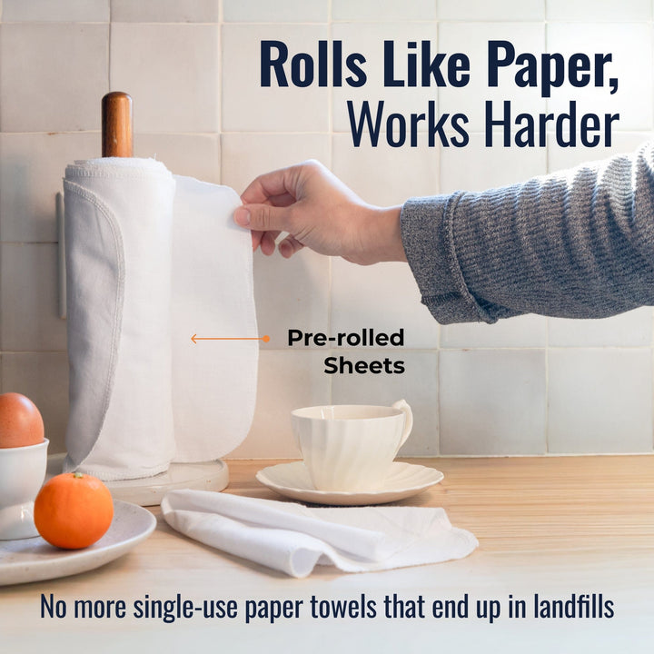 Organic Cotton Flannel Reusable Paper Towels