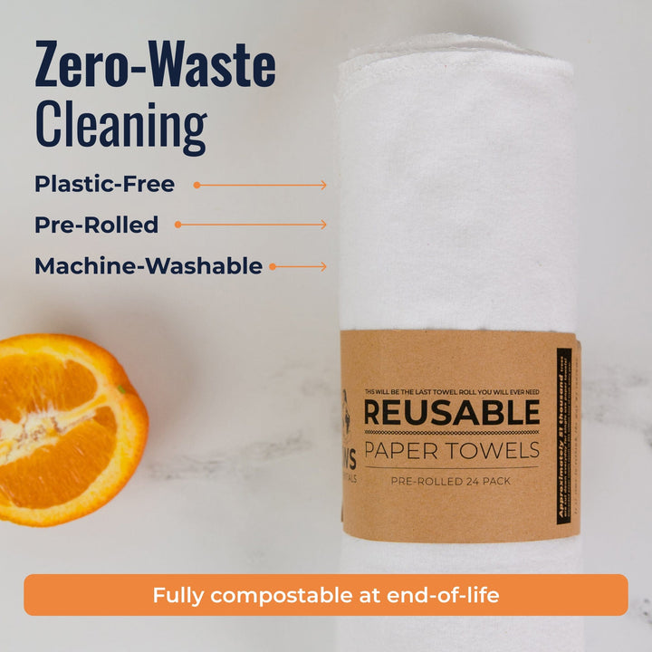 Organic Cotton Flannel Reusable Paper Towels