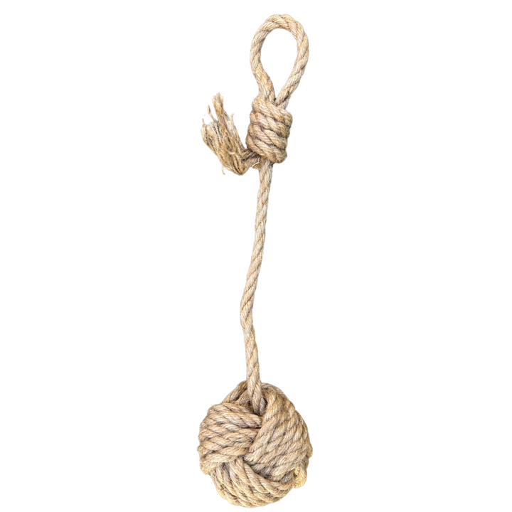 Biodegradable Hemp Rope Dog Tug Toy, Natural