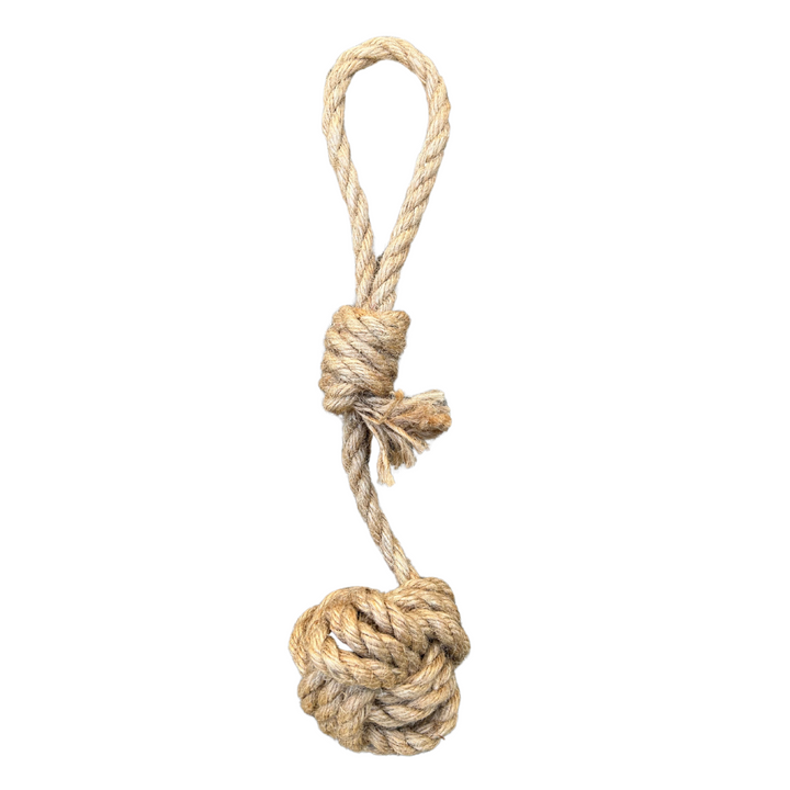 Biodegradable Hemp Rope Dog Tug Toy, Natural