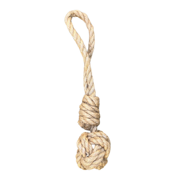 Biodegradable Hemp Rope Dog Tug Toy, Natural