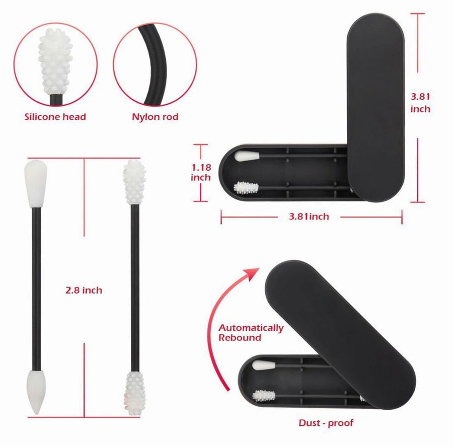 Reusable Silicone Body Care Swabs, 2 Ct.
