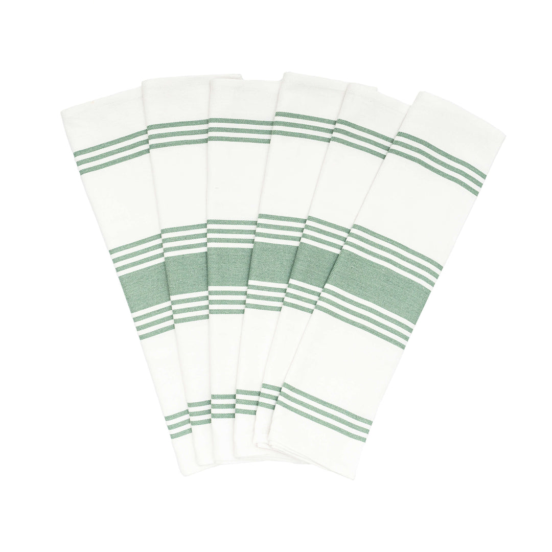 Organic Cotton Striped Kitchen Towels, 20"x30", 6 Ct.