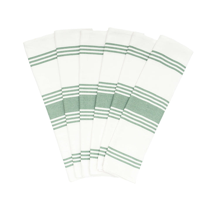 Organic Cotton Striped Kitchen Towels, 20"x30", 6 Ct.