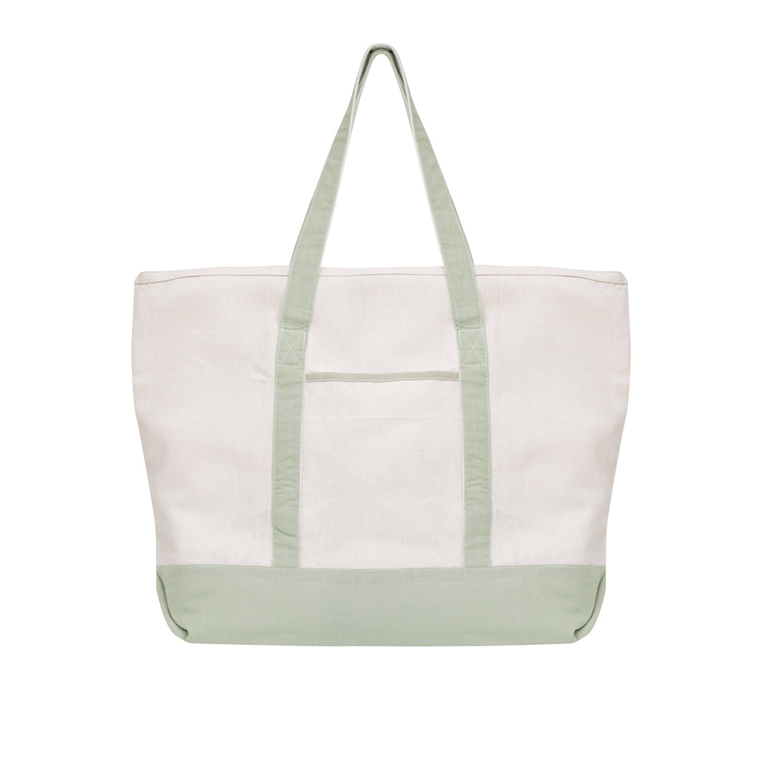 Organic Cotton Canvas Zip Tote Bag, 16" x 21"