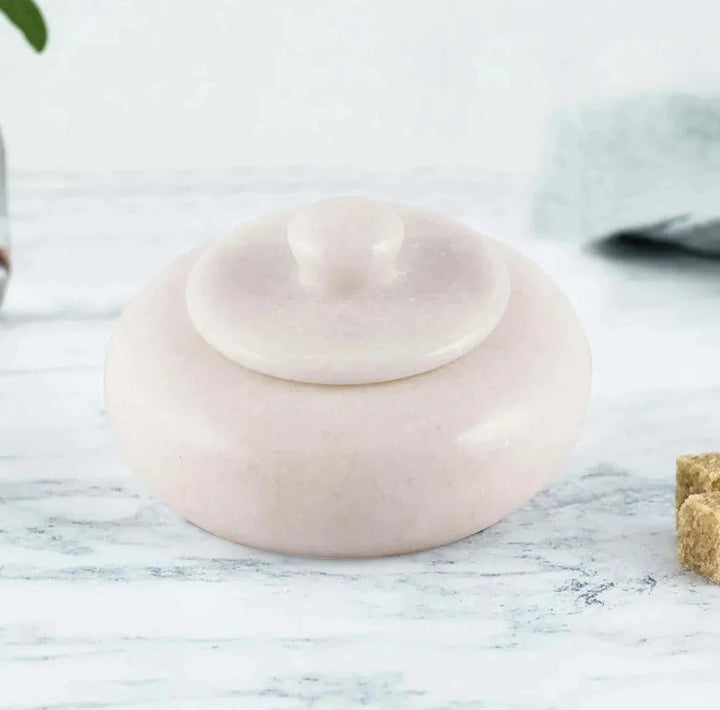 Marble Salt Cellar With Lid
