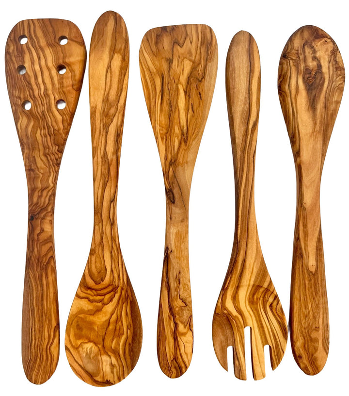 Handcrafted Olive Wood Kitchen Utensil Set, 25 Ct.