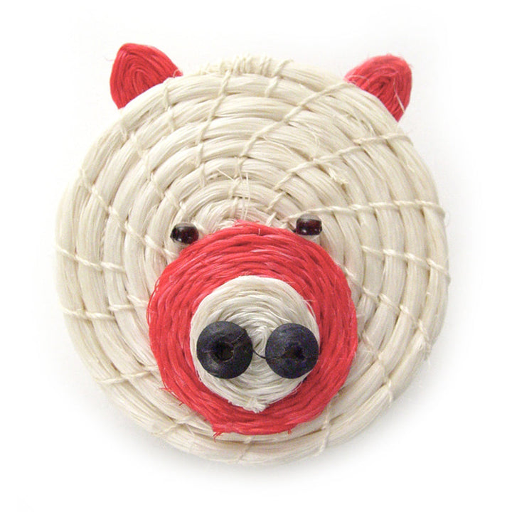 Handcrafted Sisal Piggy Lidded Storage Basket, 2"