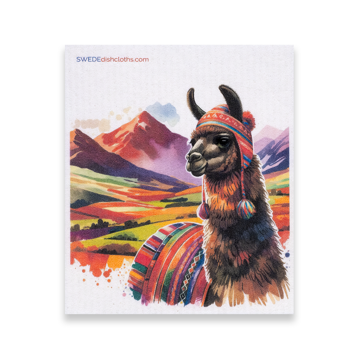 Compostable Cellulose Llama Dishcloths, 3 Ct.