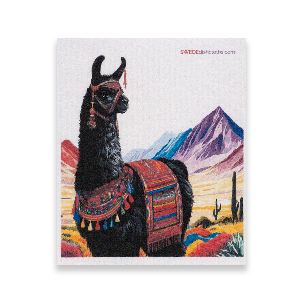 Compostable Cellulose Llama Dishcloths, 3 Ct.