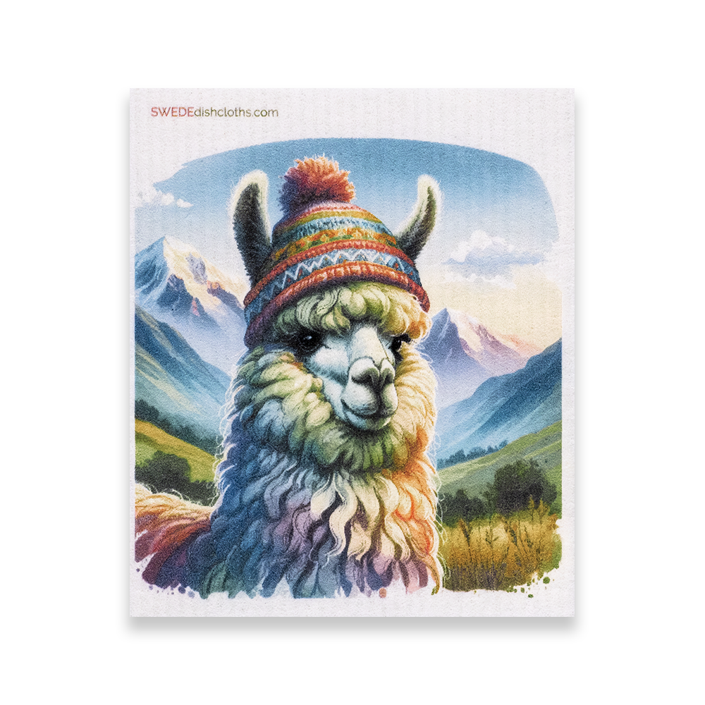 Compostable Cellulose Llama Dishcloths, 3 Ct.