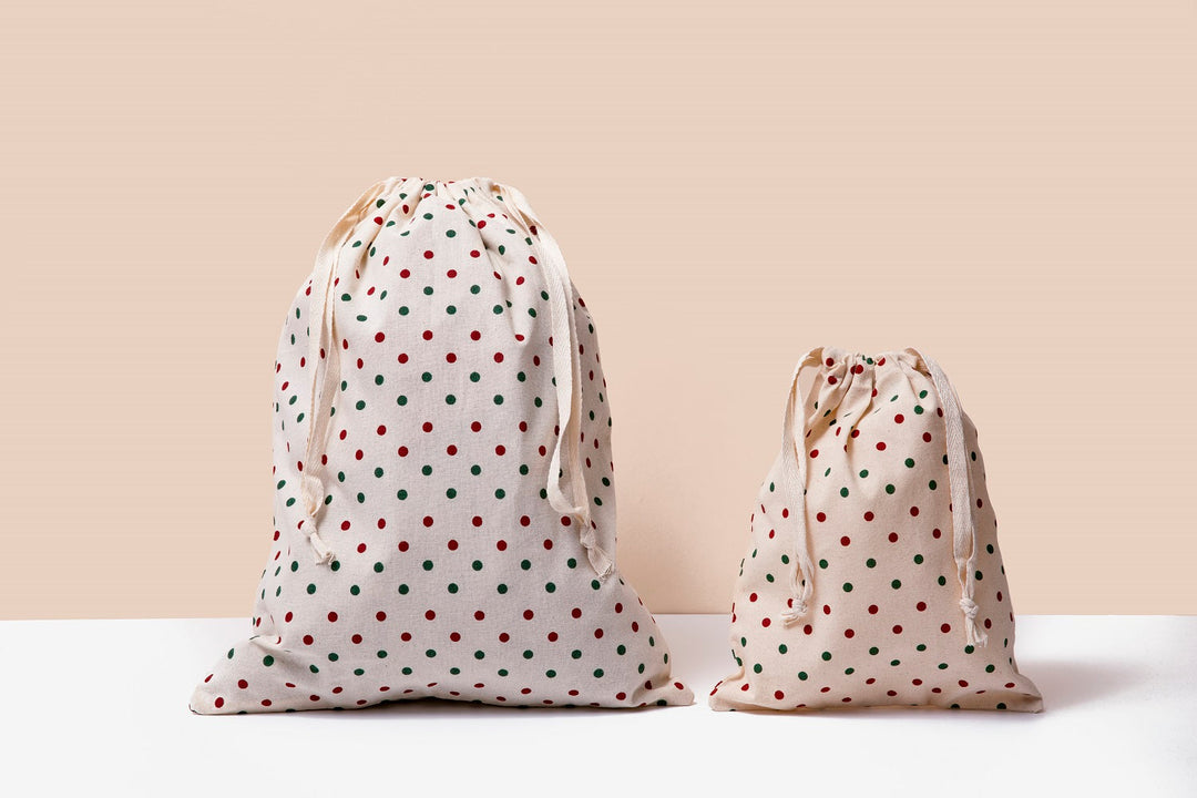 Organic Cotton Drawstring Gift Bags, 4 Ct.