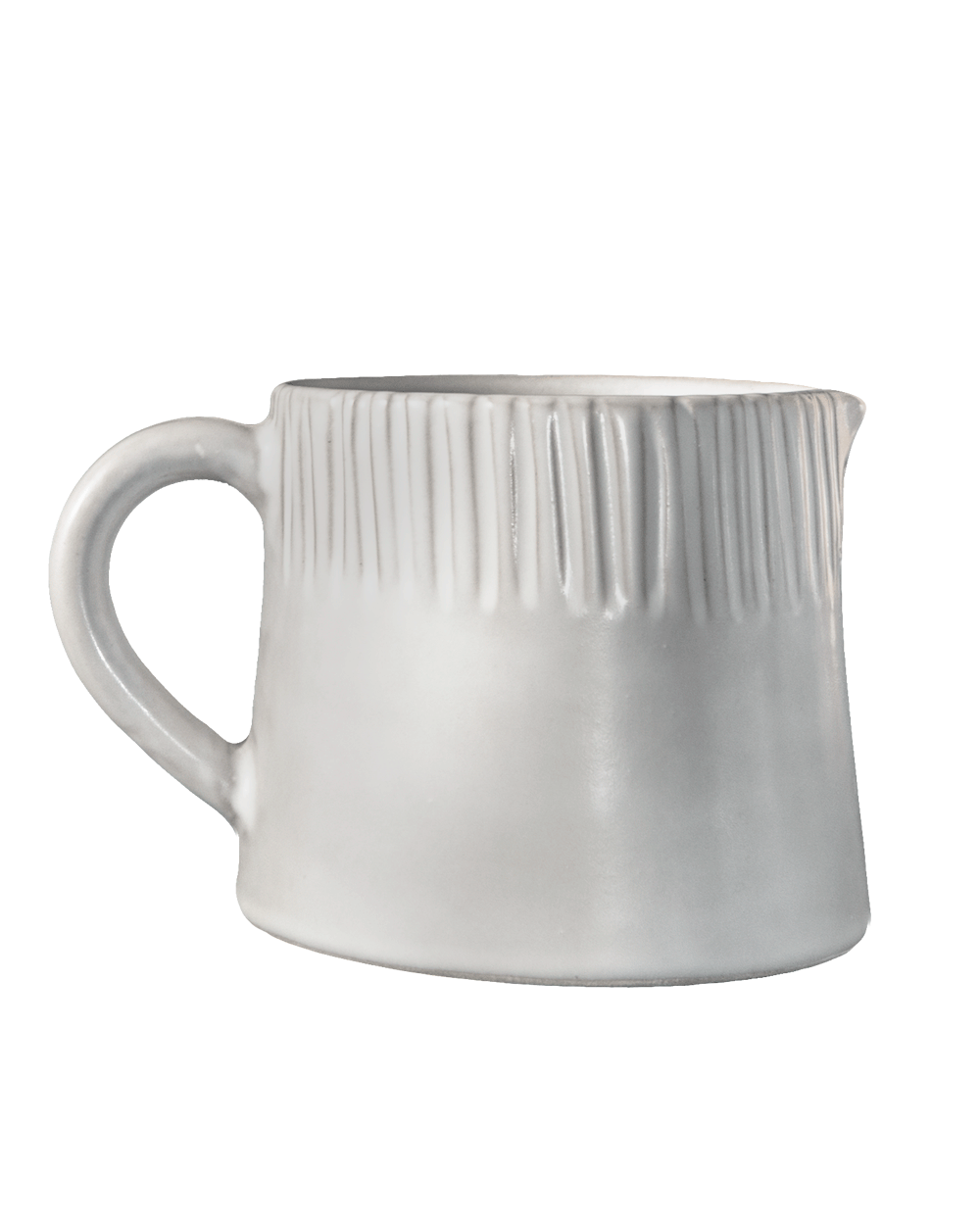 Handcrafted Matte Ceramic Serveware Pitcher, Cloud White