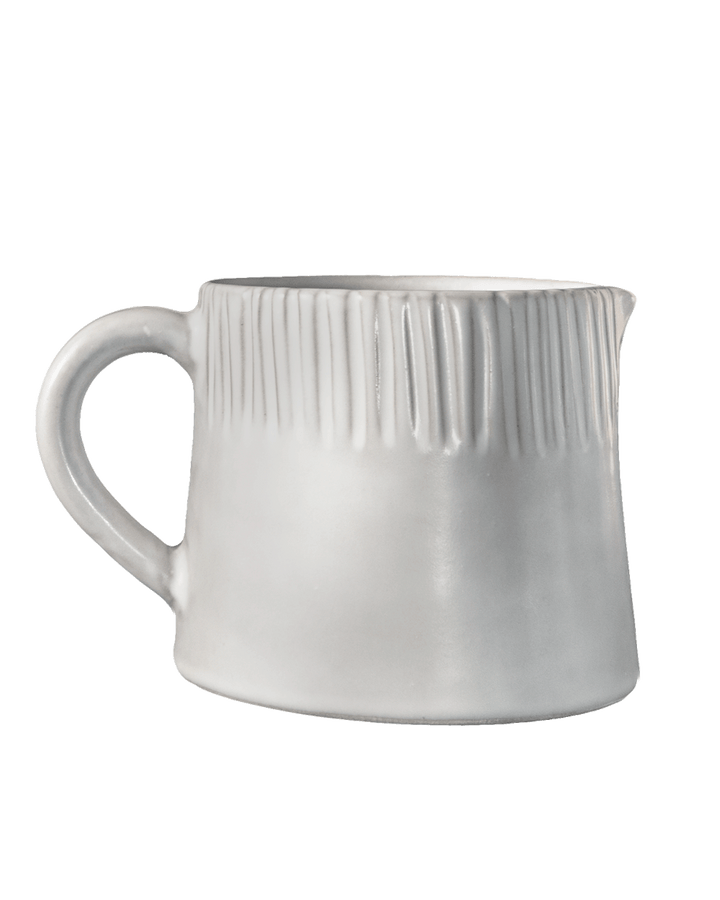 Handcrafted Matte Ceramic Serveware Pitcher, Cloud White