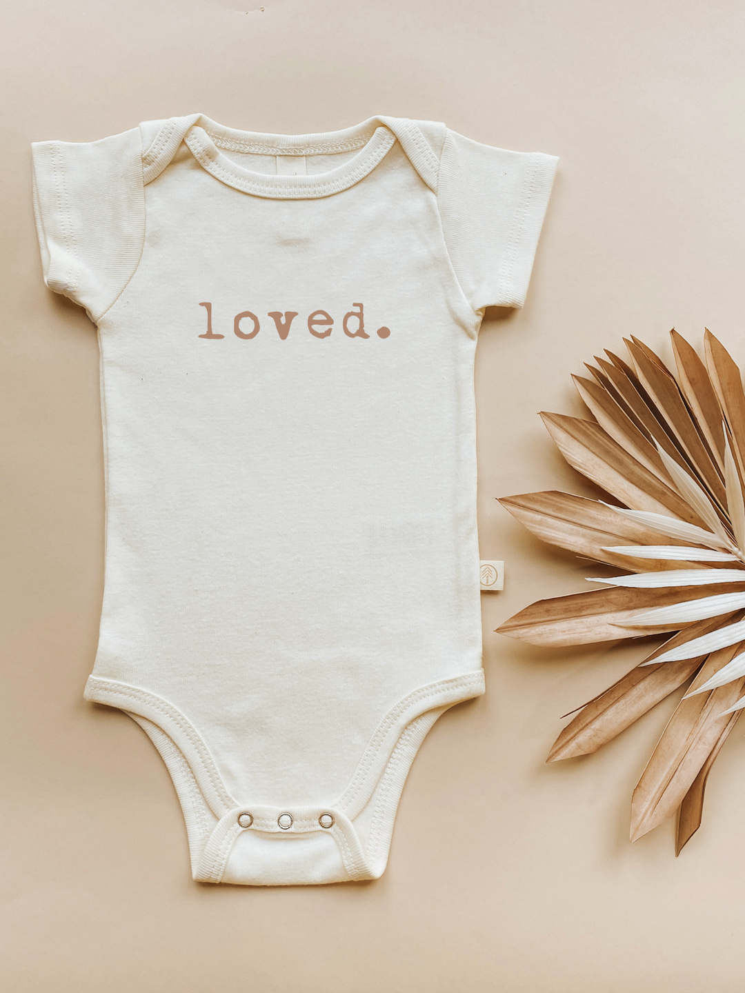 Organic Cotton Baby Bodysuit, Clay Unisex Short Sleeve